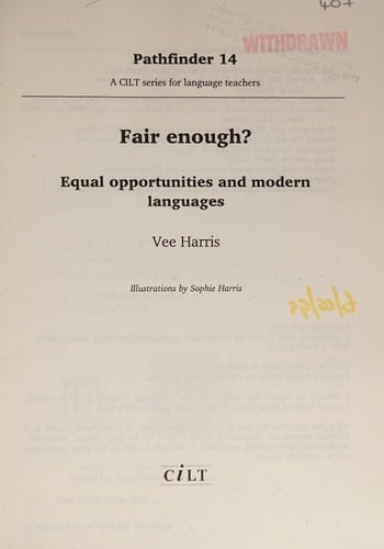 Fair Enough? Equal Opportunities and Modern Languages