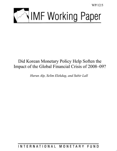 Did Korean Monetary Policy Help Soften the Impact of the Global Financial Crisis of 2008-2009?