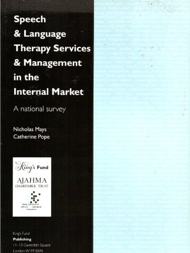 Speech and Language Therapy Services and Management in the Internal Market A National Survey