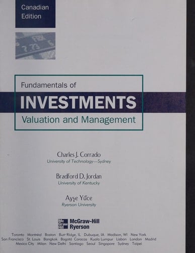 Fundamentals of Investments : Valuation and Management