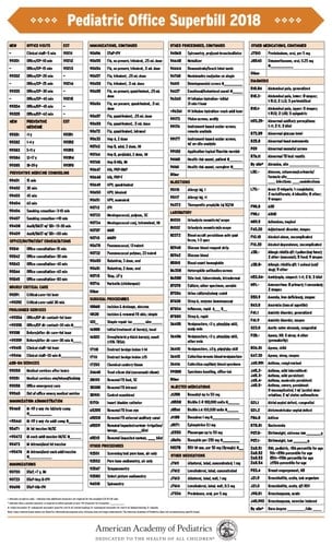 Pediatric Office Superbill 2018