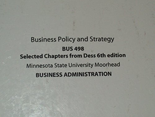 Business (Custom) Policy and Strategy