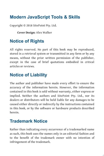 Modern JavaScript Tools & Skills