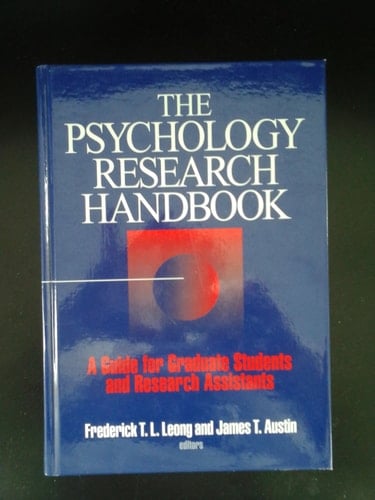 The Psychology Research Handbook A Guide for Graduate Students and Research Assistants