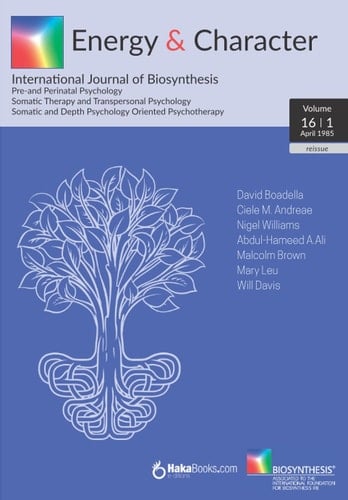 Energy & Character - Volume 16 N. 1: April 1985 - International Journal of Biosynthesis