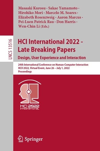 HCI International 2022 - Late Breaking Papers. Design, User Experience and Interaction 24th International Conference on Human-Computer Interaction, HCII 2022, Virtual Event, June 26 – July 1, 2022, Proceedings