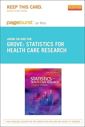 Statistics for Health Care Research – Elsevier eBook on Intel Education Study (Retail Access Card): A Practical Workbook