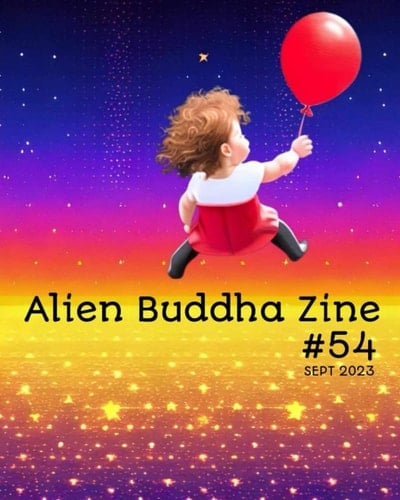 Alien Buddha Zine #54: black and white print