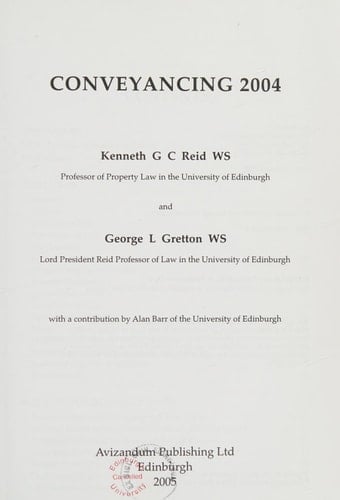 Conveyancing 2004