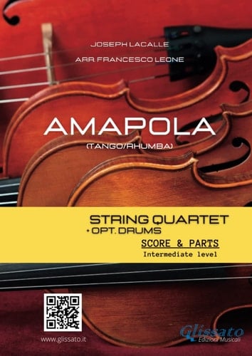 String Quartet intermediate: Amapola (score and parts): tango/rhumba (String Quartet arrangements)