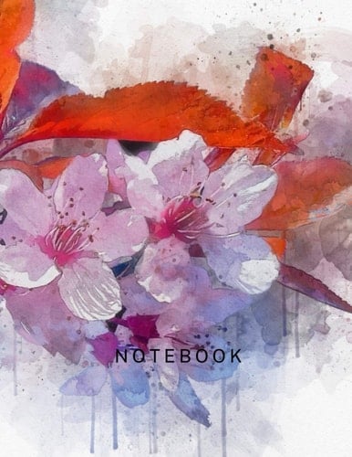 Notebook: College Ruled Paper (Lined Notebook) – Cherry Blossom Paperback Cover - 8.5 x 11 inches (Letter size) - 120 Pages