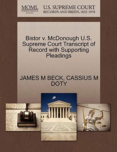 Bistor v. McDonough U.S. Supreme Court Transcript of Record with Supporting Pleadings