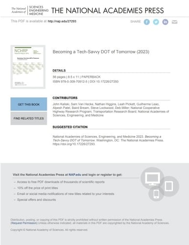 Becoming a Tech-Savvy DOT of Tomorrow