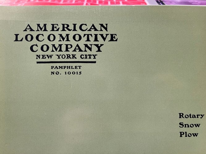 American Locomotive Company Rotary Snow Plows 1909