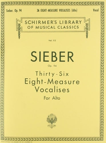 36 Eight-Measure Vocalises, Op. 94 Schirmer Library of Classics Volume 113