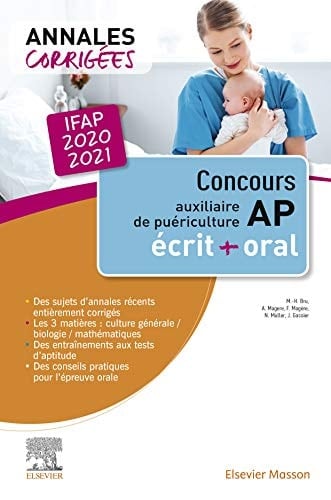 Concours Auxiliaire de puériculture - Annales corrigées - IFAP 2020/2021: Épreuves écrites et orale (Annales corrigées concours) (French Edition)