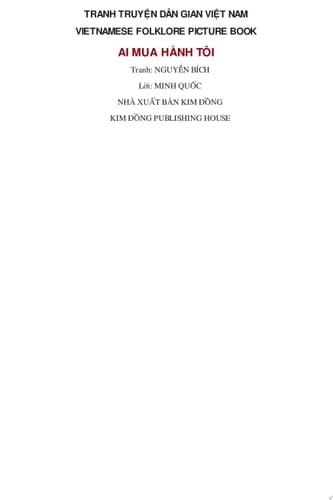 Truyen tranh dan gian Viet Nam - Ai mua hanh toi