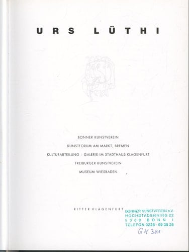 Urs Lüthi : aus der Serie der universellen Ordnung