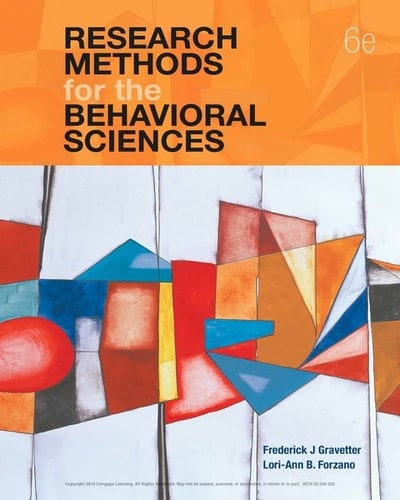 Research Methods for the Behavioral Sciences