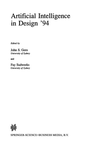 Artificial Intelligence in Design ’94