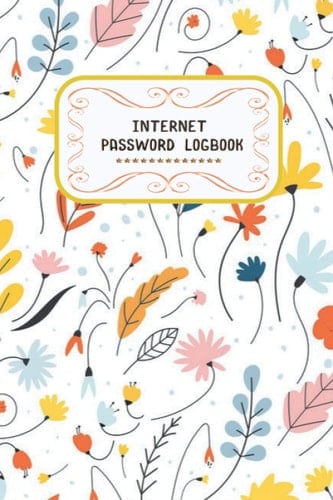 Internet Password Logbook Flowral Background Password Logbook Notebook Journal