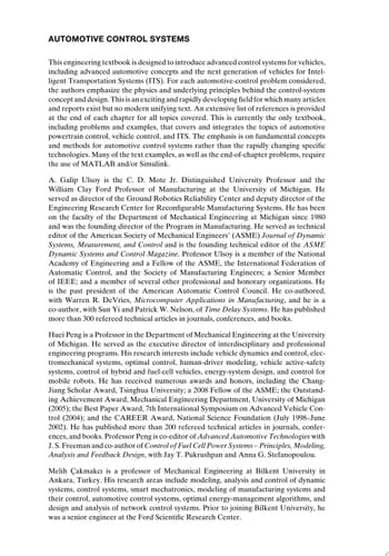 Automotive Control Systems