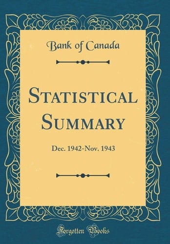 Statistical Summary Dec. 1942-Nov. 1943 (Classic Reprint)