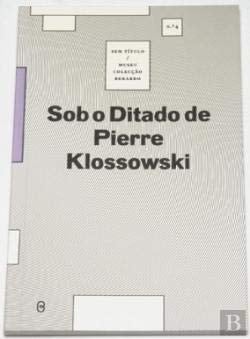Sob o ditado de Pierre Klossowski Ekphrasis para "Les Barres parallèles