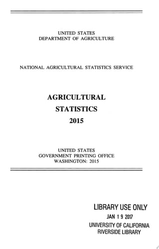 Agricultural Statistics 2015