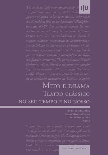 Mito e drama teatro clássico no seu tempo e no nosso