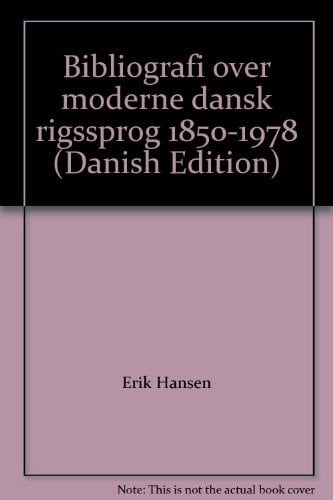 Bibliografi over moderne dansk rigssprog 1850-1978