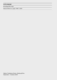 Art & Language. Brouillages Blurrings. Dessins Works on Paper 1965-2008