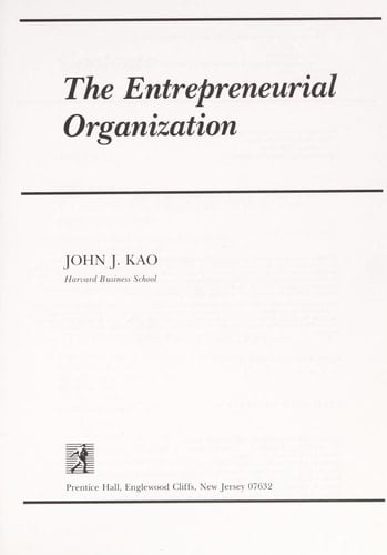 The Entrepreneurial Organization