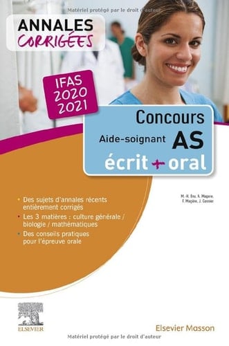 Concours Aide-Soignant - Annales Corrigées - IFAS 2020 Ecrit et Oral