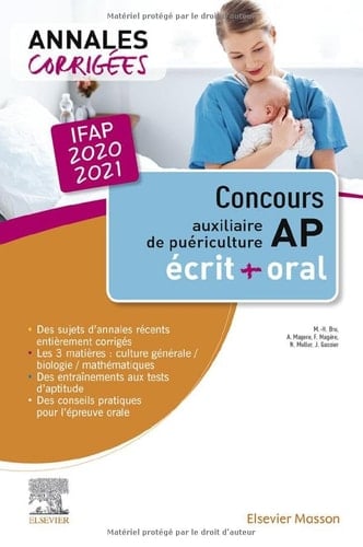Concours Auxiliaire de Puériculture - Annales Corrigées - IFAP 2020 Épreuves écrites et Orale