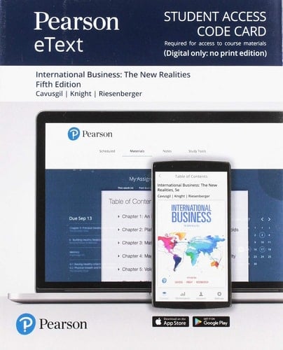 International Business Pearson Etext Access Card The New Realities