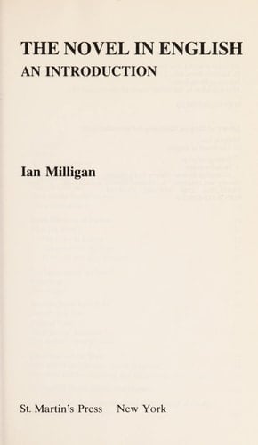 The Novel in English: An Introduction