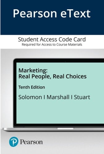Marketing Pearson Etext Access Card Real People, Real Choices