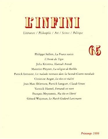 L'Infini N° 65 Printemps 1999