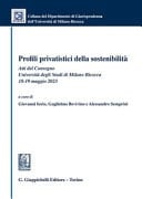 Profili privatistici della sostenibilità