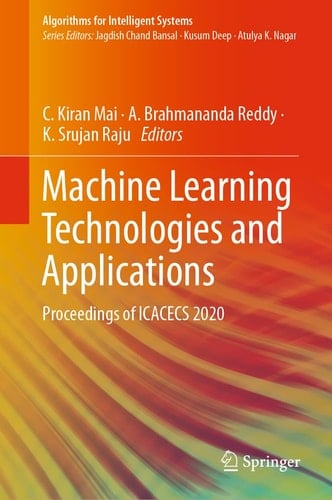 Machine Learning Technologies and Applications Proceedings of ICACECS 2020