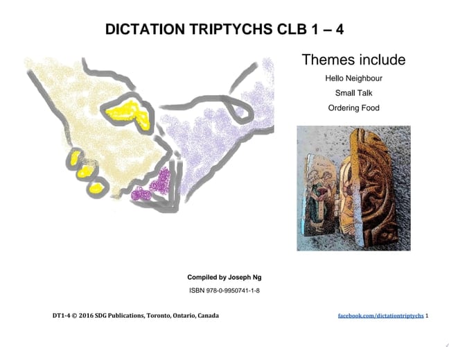 Dictation Triptychs CLB 1-4 Teacher's Book with Worksheets to Photocopy