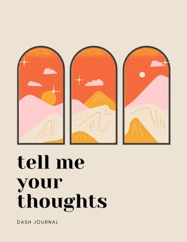 Ruled Notebook/Journal - 'Tell me your thoughts' sunset view
