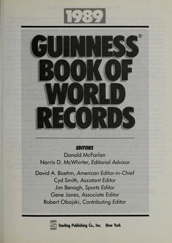 Guinness Book of World Records 1989