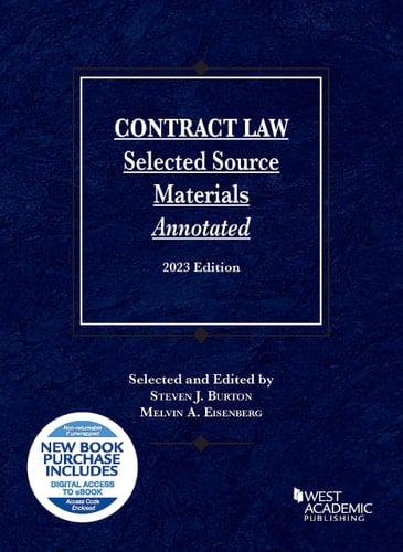 Contract Law Selected Source Materials Annotated