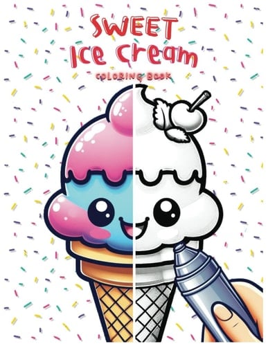 Ice Cream coloring book : fun and easy coloring kawaii design Yummy sweet for kids Boys & Girls Paperback: 21 Delightful Kawaii illustration for ... Experience ideal gift for Toddlers holiday