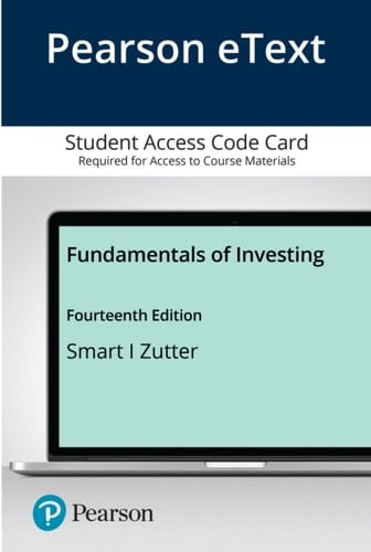 Pearson Etext for Fundamentals of Investing Access Card
