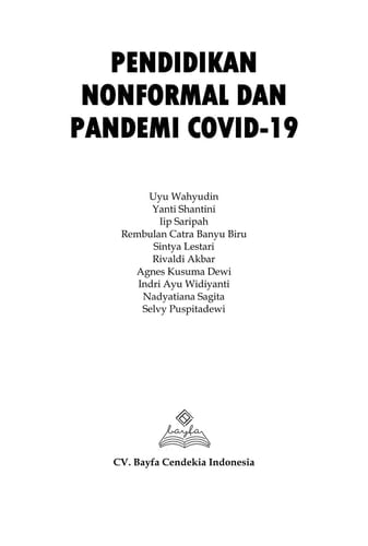 Pendidikan Nonformal dan Pandemi Covid-19