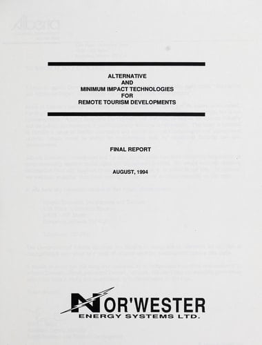 Alternative and Minimum Impact Technologies for Remote Tourism Developments Final Report