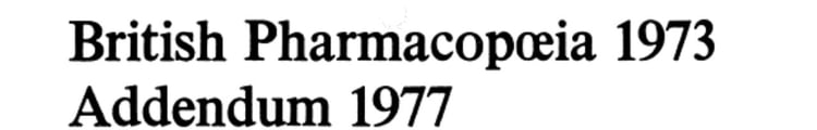British Pharmacopoeia 1973 Addendum 1977